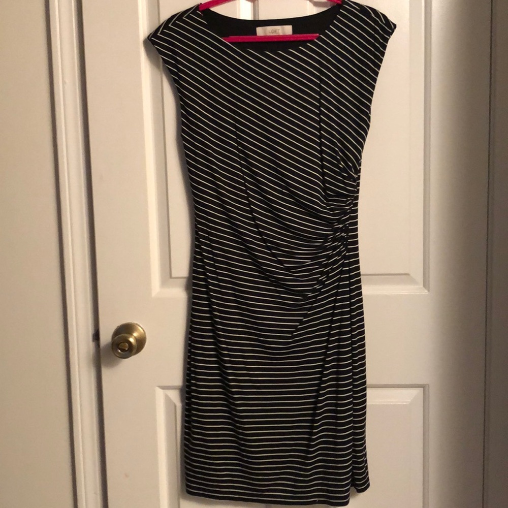 Striped midi dress